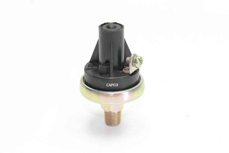 Image of an engine oil pressure switch without a single pole standing vertically against a white background. 02250130-668 Genuine Part by SULLAIR (R) SW,ENG OIL PRESS NO SNGL POLE - Image 1
