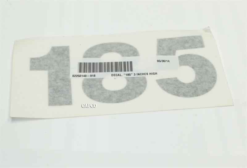 02250140-918 Genuine Part by SULLAIR (R) DECAL 02250140-918 Genuine Part by SULLAIR (R) DECAL, "185" 3 INCHES HIGH - Image 1