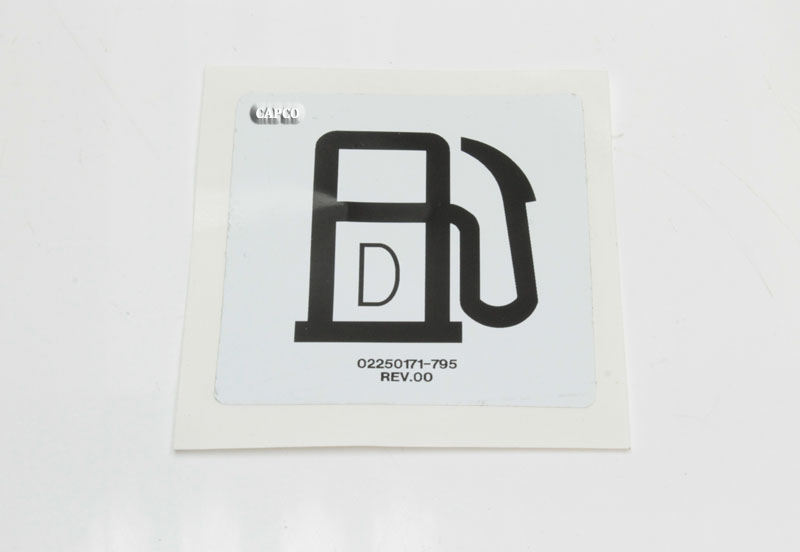 02250171-795 Genuine Part by SULLAIR (R) DECAL 02250171-795 Genuine Part by SULLAIR (R) DECAL, DIESEL FUEL - Image 1