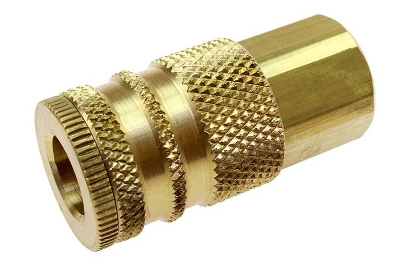 150 1/4" Brass Industrial Coupler 150 1/4" Brass Industrial Coupler, 1/4" FPT - Image 1