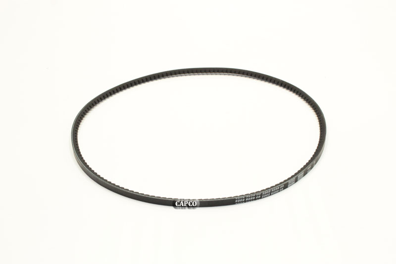 Image of a replacement Atlas Copco 2202-9259-05 V-belt with a ribbed inside laying flat against a white background. 2202-9259-05 V-BELT XPZ L=1137 (OEM) Atlas Copco - Image 1