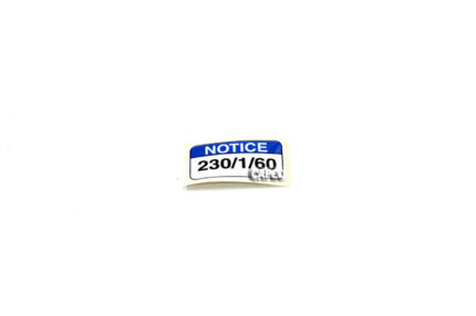 32017451 Ingersoll Rand (OEM)  DECAL, VOLTAGE 230/1/60 W143480                .