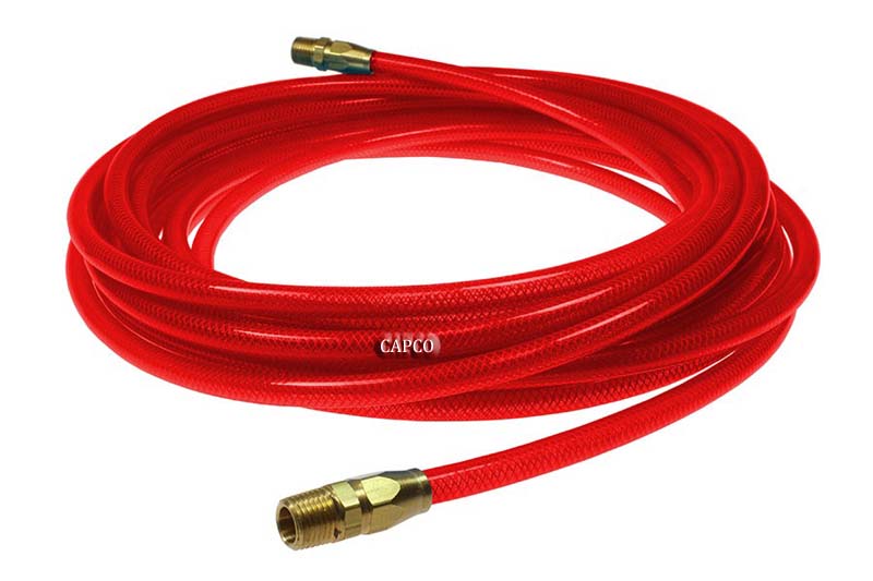 PFE61006TR Flexeel Hose PFE61006TR Flexeel Hose, 3/8 ID x 100, 3/8 MPT, Transparent Red - Image 1