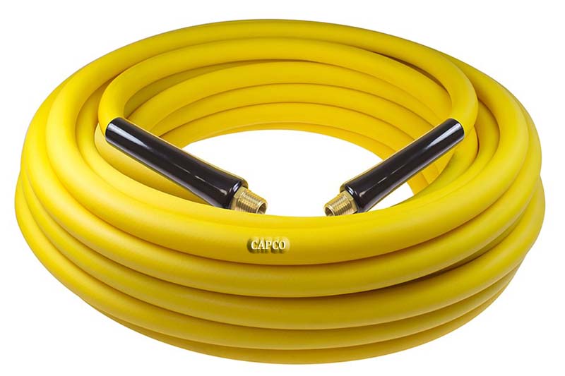 YB60504Y Yellow Belly PVC Hybrid Hose 3/8 ID x 50' YB60504Y Yellow Belly PVC Hybrid Hose, 3/8" ID x 50, 1/4 MPT - Image 1